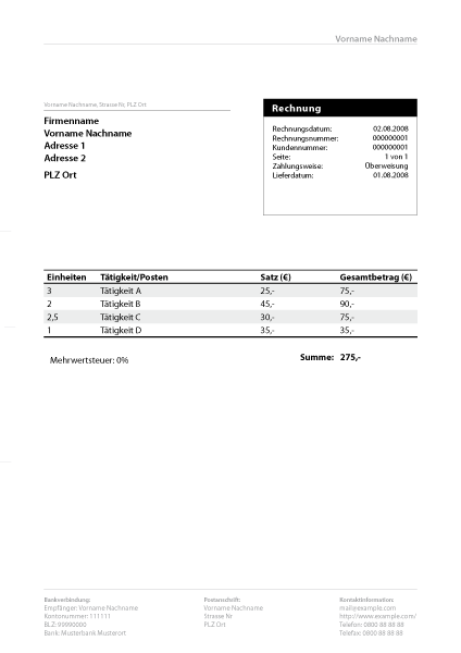 Indesign Vorlage Fur Rechnungen Scrollleiste Descrollleiste De